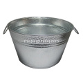 Galvanized Champagne Oval BBQ Bucket